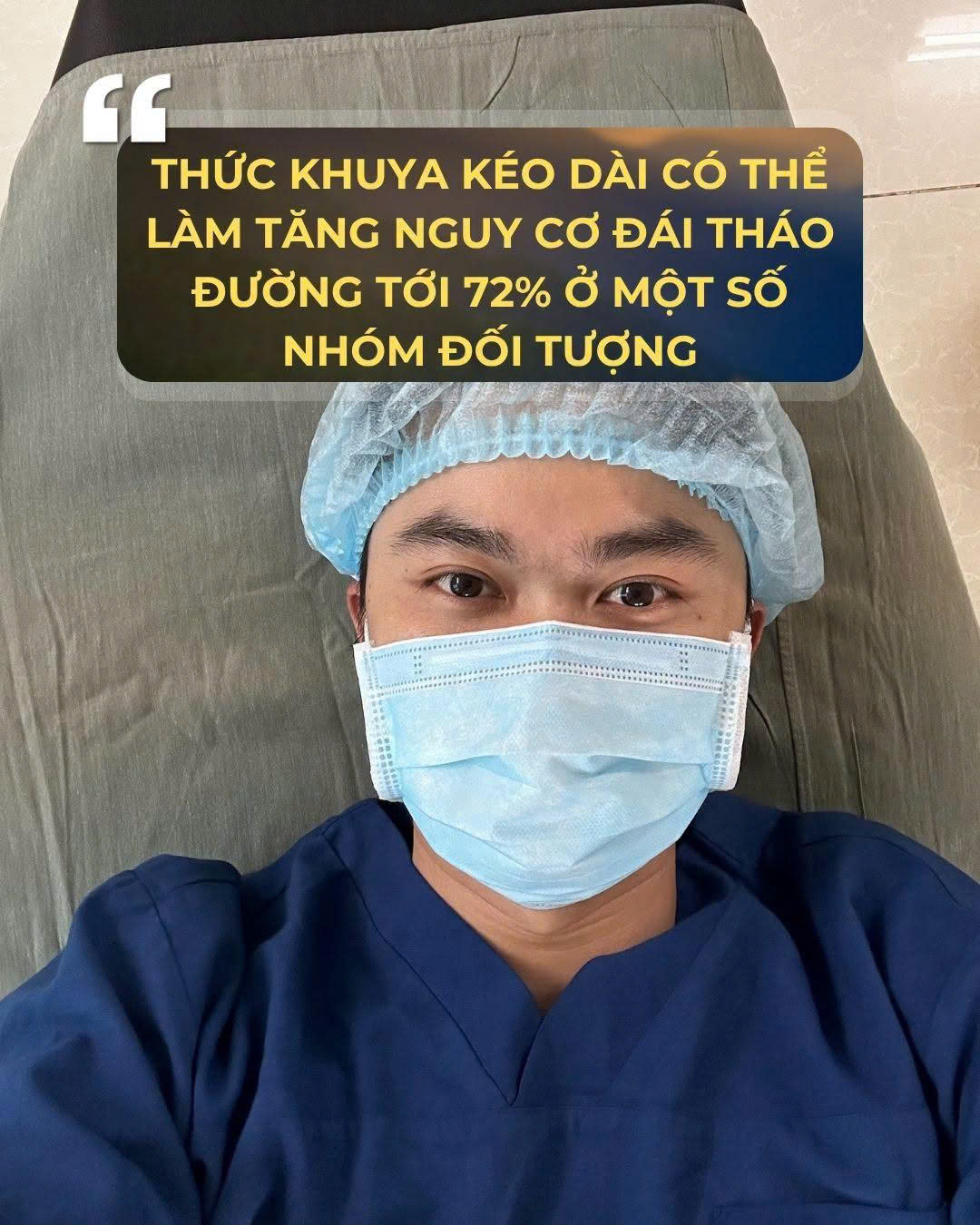 THỨC KHUYA KÉO DÀI CÓ THỂ LÀM TĂNG NGUY CƠ ĐÁI THÁO ĐƯỜNG TỚI 72% Ở MỘT SỐ NHÓM ĐỐI TƯỢNG